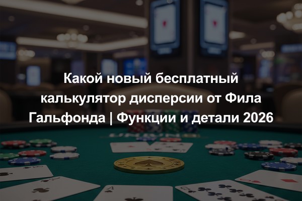 Какой новый бесплатный калькулятор дисперсии от Фила Гальфонда | Функции и детали 2026
