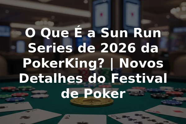 O Que É a Sun Run Series de 2026 da PokerKing? | Novos Detalhes do Festival de Poker
