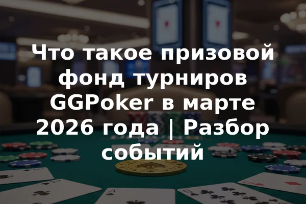 Что такое призовой фонд турниров GGPoker в марте 2026 года | Разбор событий