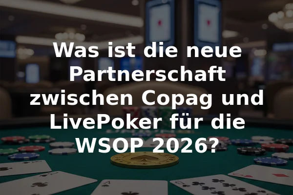 Was ist die neue Partnerschaft zwischen Copag und LivePoker für die WSOP 2026?