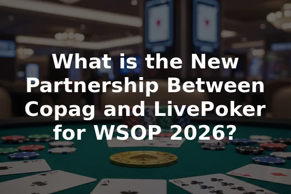 What is the New Partnership Between Copag and LivePoker for WSOP 2026?