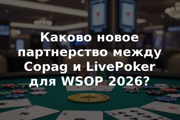 Каково новое партнерство между Copag и LivePoker для WSOP 2026?