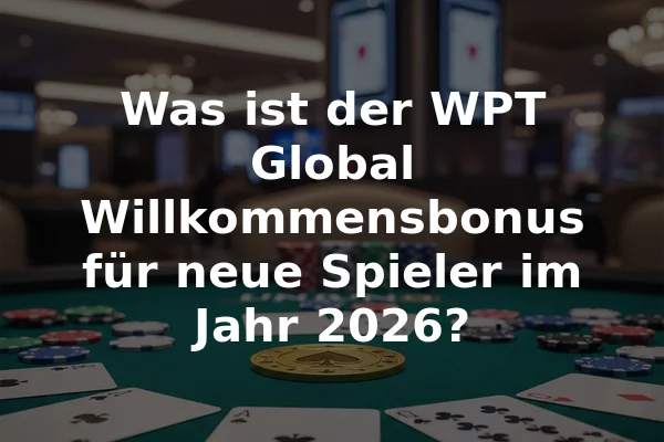Was ist der WPT Global Willkommensbonus für neue Spieler im Jahr 2026?