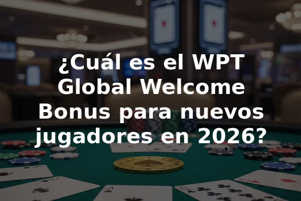 ¿Cuál es el WPT Global Welcome Bonus para nuevos jugadores en 2026?
