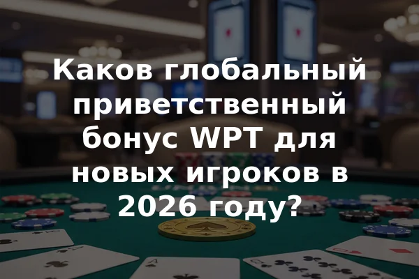 Каков глобальный приветственный бонус WPT для новых игроков в 2026 году?