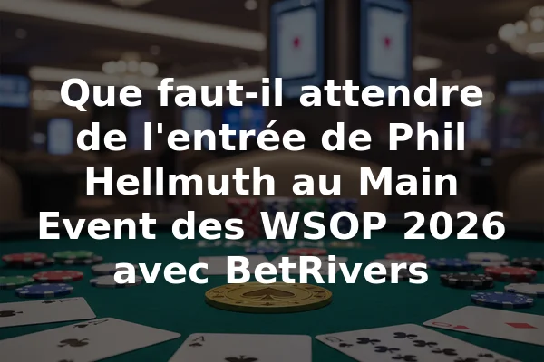 Que faut-il attendre de l'entrée de Phil Hellmuth au Main Event des WSOP 2026 avec BetRivers