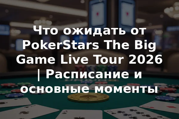 Что ожидать от PokerStars The Big Game Live Tour 2026 | Расписание и основные моменты