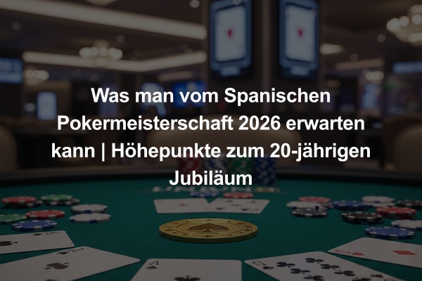 Was man vom Spanischen Pokermeisterschaft 2026 erwarten kann | Höhepunkte zum 20-jährigen Jubiläum