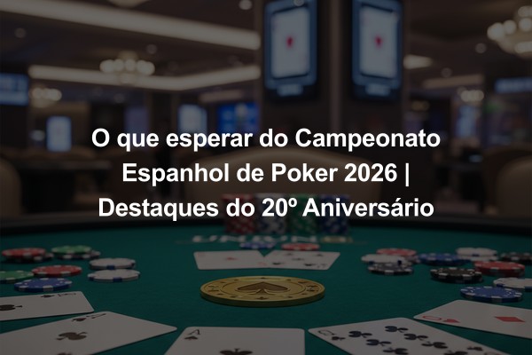 O que esperar do Campeonato Espanhol de Poker 2026 | Destaques do 20º Aniversário