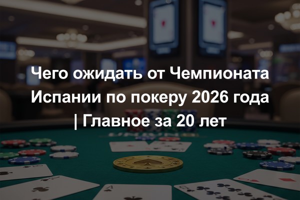 Чего ожидать от Чемпионата Испании по покеру 2026 года | Главное за 20 лет