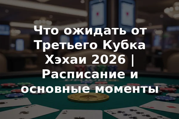 Что ожидать от Третьего Кубка Хэхаи 2026 | Расписание и основные моменты