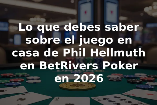 Lo que debes saber sobre el juego en casa de Phil Hellmuth en BetRivers Poker en 2026