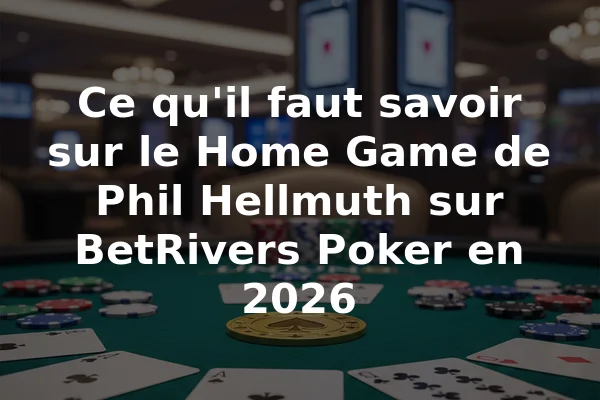 Ce qu'il faut savoir sur le Home Game de Phil Hellmuth sur BetRivers Poker en 2026