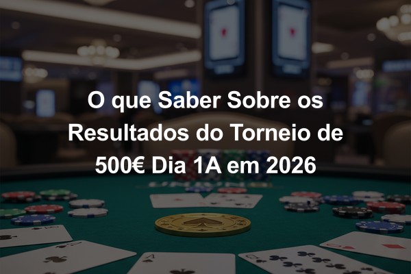 O que Saber Sobre os Resultados do Torneio de 500€ Dia 1A em 2026