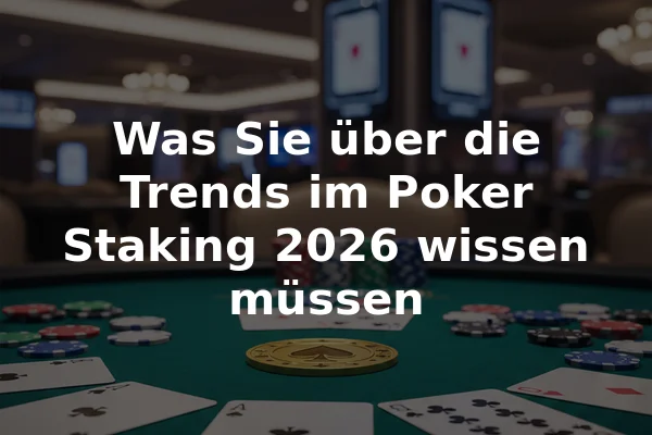 Was Sie über die Trends im Poker Staking 2026 wissen müssen