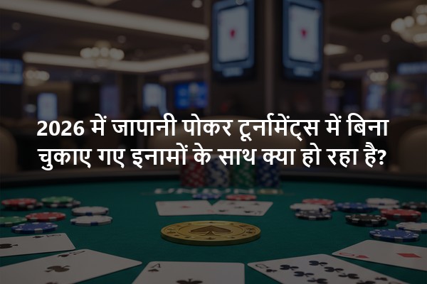 2026 में जापानी पोकर टूर्नामेंट्स में बिना चुकाए गए इनामों के साथ क्या हो रहा है?
