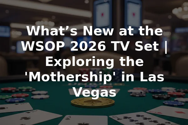 What’s New at the WSOP 2026 TV Set | Exploring the 'Mothership' in Las Vegas