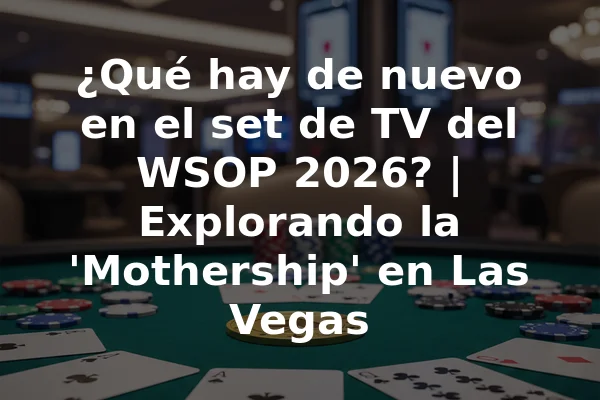 ¿Qué hay de nuevo en el set de TV del WSOP 2026? | Explorando la 'Mothership' en Las Vegas