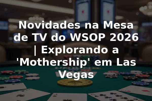 Novidades na Mesa de TV do WSOP 2026 | Explorando a 'Mothership' em Las Vegas