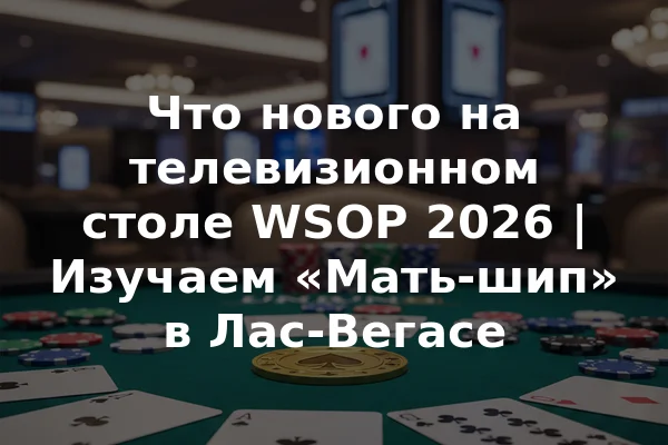 Что нового на телевизионном столе WSOP 2026 | Изучаем «Мать-шип» в Лас-Вегасе