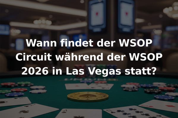 Wann findet der WSOP Circuit während der WSOP 2026 in Las Vegas statt?