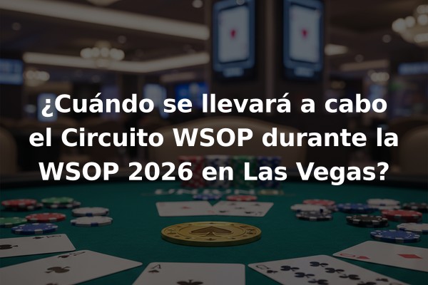 ¿Cuándo se llevará a cabo el Circuito WSOP durante la WSOP 2026 en Las Vegas?