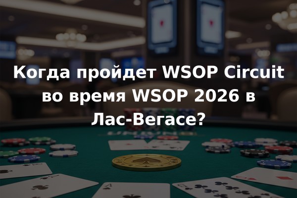 Когда пройдет WSOP Circuit во время WSOP 2026 в Лас-Вегасе?