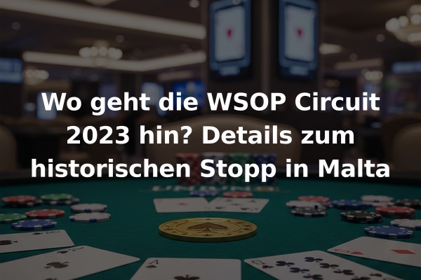 Wo geht die WSOP Circuit 2023 hin? Details zum historischen Stopp in Malta