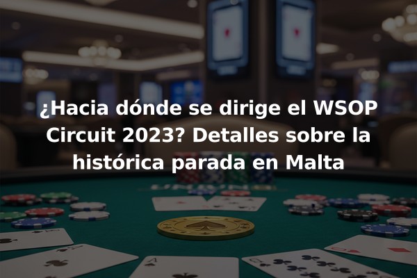 ¿Hacia dónde se dirige el WSOP Circuit 2023? Detalles sobre la histórica parada en Malta