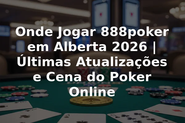 Onde Jogar 888poker em Alberta 2026 | Últimas Atualizações e Cena do Poker Online