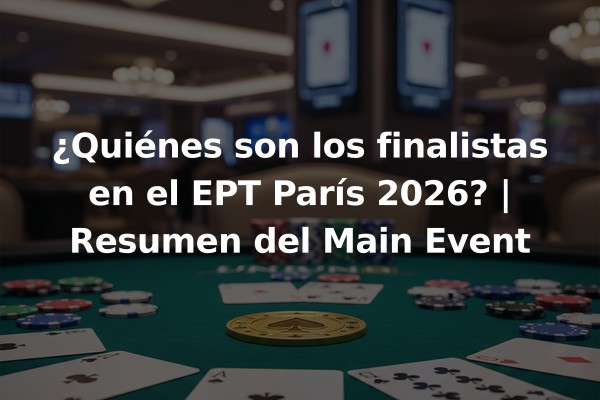 ¿Quiénes son los finalistas en el EPT París 2026? | Resumen del Main Event