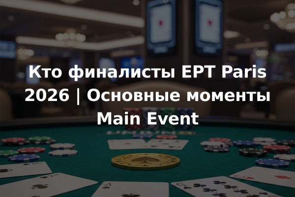 Кто финалисты EPT Paris 2026 | Основные моменты Main Event