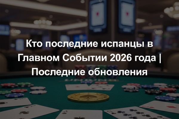 Кто последние испанцы в Главном Событии 2026 года | Последние обновления