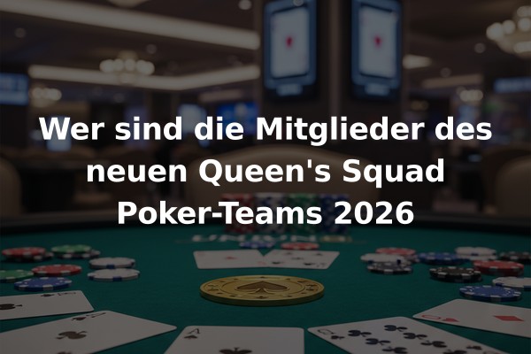 Wer sind die Mitglieder des neuen Queen's Squad Poker-Teams 2026