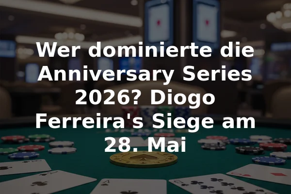 Wer dominierte die Anniversary Series 2026? Diogo Ferreira's Siege am 28. Mai