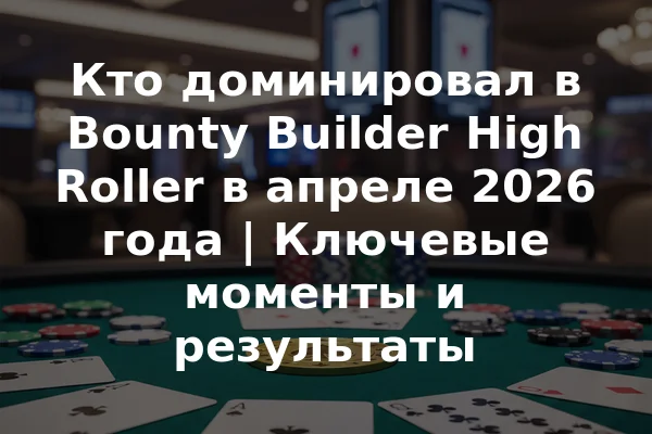 Кто доминировал в Bounty Builder High Roller в апреле 2026 года | Ключевые моменты и результаты