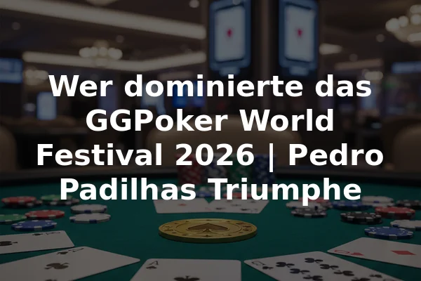 Wer dominierte das GGPoker World Festival 2026 | Pedro Padilhas Triumphe