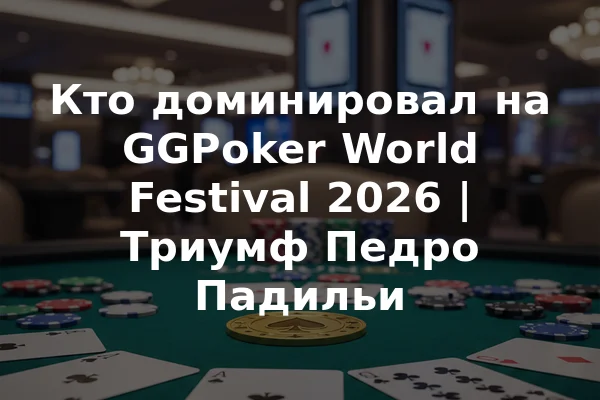 Кто доминировал на GGPoker World Festival 2026 | Триумф Педро Падильи