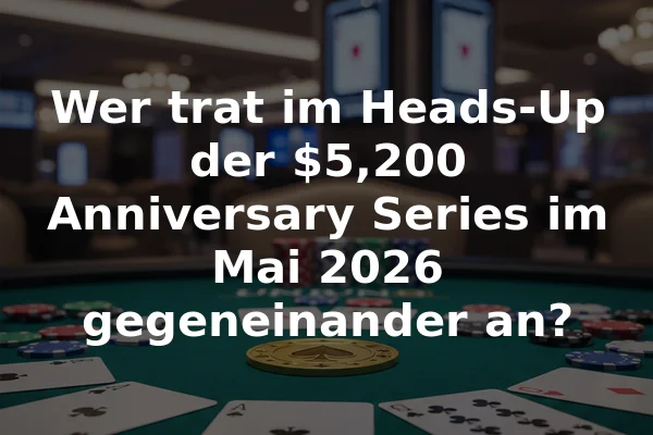 Wer trat im Heads-Up der $5,200 Anniversary Series im Mai 2026 gegeneinander an?