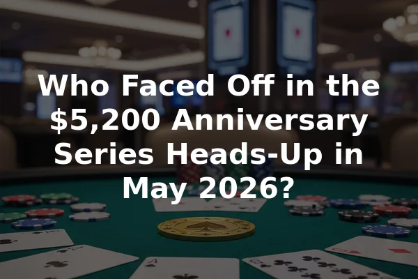 Who Faced Off in the $5,200 Anniversary Series Heads-Up in May 2026?