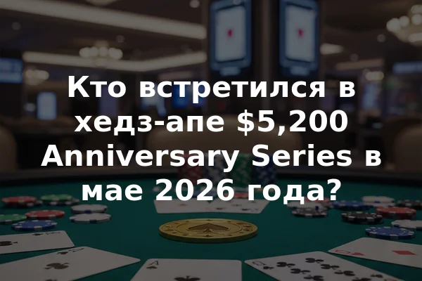 Кто встретился в хедз-апе $5,200 Anniversary Series в мае 2026 года?