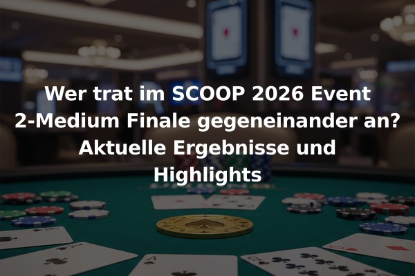 Wer trat im SCOOP 2026 Event 2-Medium Finale gegeneinander an? Aktuelle Ergebnisse und Highlights