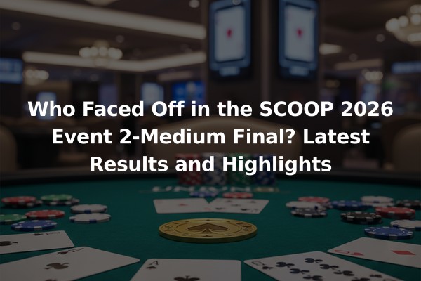 Who Faced Off in the SCOOP 2026 Event 2-Medium Final? Latest Results and Highlights