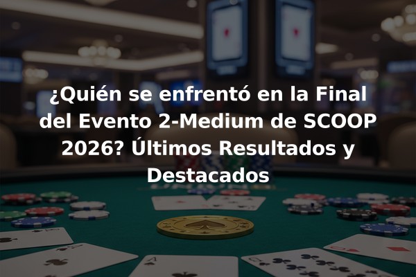 ¿Quién se enfrentó en la Final del Evento 2-Medium de SCOOP 2026? Últimos Resultados y Destacados