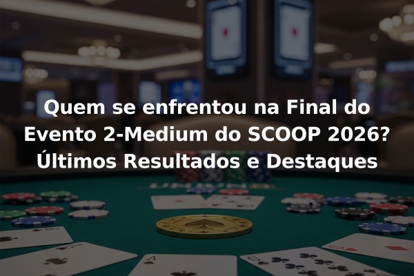 Quem se enfrentou na Final do Evento 2-Medium do SCOOP 2026? Últimos Resultados e Destaques