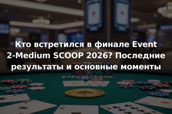 Кто встретился в финале Event 2-Medium SCOOP 2026? Последние результаты и основные моменты
