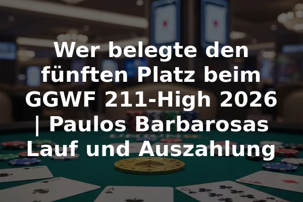 Wer belegte den fünften Platz beim GGWF 211-High 2026 | Paulos Barbarosas Lauf und Auszahlung