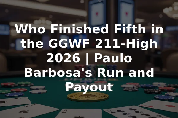 Who Finished Fifth in the GGWF 211-High 2026 | Paulo Barbosa's Run and Payout
