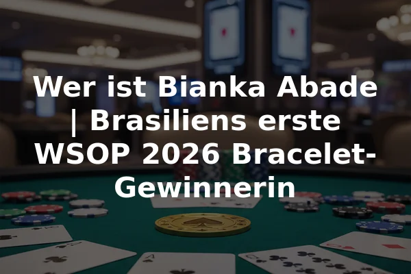 Wer ist Bianka Abade | Brasiliens erste WSOP 2026 Bracelet-Gewinnerin