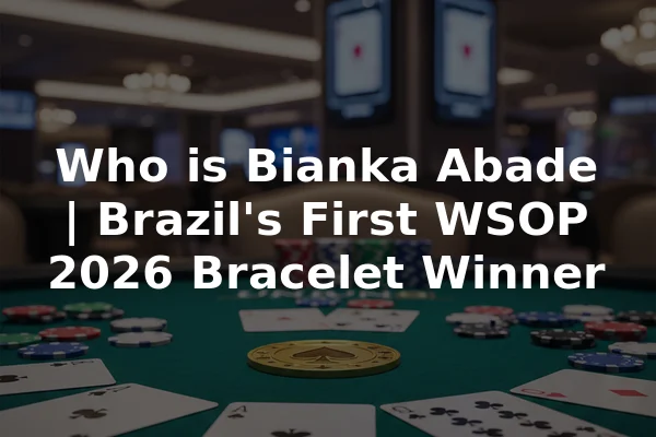 Who is Bianka Abade | Brazil's First WSOP 2026 Bracelet Winner